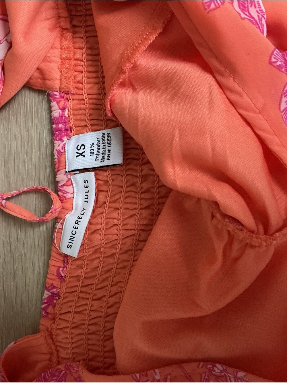 Sincerely Jules Cottagecore  Coral Pink Floral V-Neck Tiered Midi Dress - Picture 10 of 10